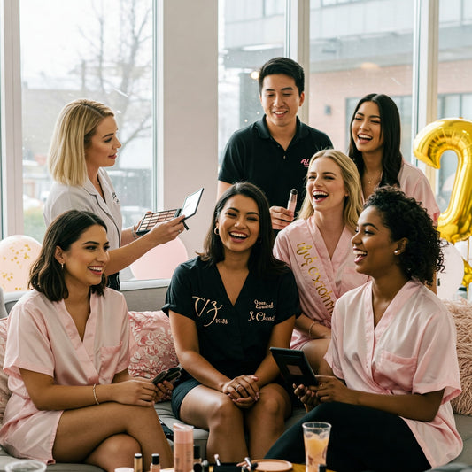 Evento de grupo de maquillaje 